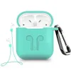 علبة السيليكون المحمولة لسماعات Airpods شحن Casing Apple Secrate Proof Proof With with Carabiner Strap4978499