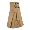 Herrbyxor Herrkjol Vintage Kilt Skottland Gotiskt mode Kendo Pocket Kjolar Skotska kläder Vilda