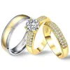 cubic zirconia wedding band set