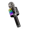 WS858L Professional Glowing Bluetooth Wireless Microphone Home Karaoke Microphones Speaker Handheld Music Player Singing Recorder KTV
