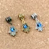 150 pçs hamsa mão olho azul talão kabbalah boa sorte pingentes charme para fazer jóias pulseira colar diy acessórios 128x298mm428739837