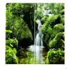 зеленый пейзаж водопад 3d штора Окно Blackout Роскошный 3D Штора Набор для кровати Гостинает плотные штор