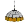 Europeu Simples Mediterrâneo Criativo Lâmpada De Vidro Tiffany Vitral Retro Retro Restaurante Bar Laranja Candelabro TF069