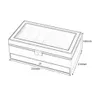 6 galler 3 rutor PU Läder Watch Box Double Layers Glashållare Ringar Armband Storage Smycken Display Case Packaging Container