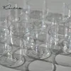 Round Shape Clear Polycarbonate Candle Containers for DIY Wedding Candle Making 40PCS with wicks