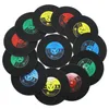 Set of 12 Vinyl Record Disk Pads for DrinksTabletop Protection Prevents Furniture Damage Silicone Drink Coasters