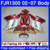 Kit For YAMAHA FJR1300A 2001 2002 2003 2004 2005 2006 2007 2AAHM.36 FJR 1300 FJR-1300 FJR1300 Dark red stock 01 02 03 04 05 06 07 Fairings