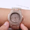 Orologi di design Orologi da uomo con diamanti Bling Orologio da polso di lusso ghiacciato Movimento Orologio automatico Gioielli Hip Hop Uomo Oro rosa Argento Nero