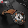 Herren Uhren Top Brand Curren Leder Armbandwatch Analog Armee Militär Quarz Zeit Mann wasserdichte Uhr Mode Relojes Hombre v1917867489