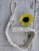 Macrame Cadeia Titular Toilet Paper Holder Tissue rolo Hanger Handmade Cotton cabo trançado Cortina Tiebacks Boho Acessórios Casa de Banho Janela