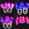 Orecchie di coniglio luminose luminose a LED di Pasqua Orecchie da coniglio lampeggianti Copricapo Fascia per capelli Cerchio Giocattolo Giocattoli per bambini Compleanno Decorazioni per feste di Natale