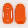 3 Knappar Silikongummi Key Case Cover Skin Set Fob Protector för Tesla Modell s x3 silikoner