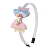 Kleurrijke Glitter Unicorn Bow Hoofband Kid Girl Rainbow Horse Hair Sticks Party Accessoires Gemengde Kleuren