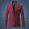 Yüksek Kaliteli Gentleman Erkekler İnce Casual Beyaz Takım elbise, Saf Renk Blazers Erkekler CJ191128 Büyük Boy Markalar Erkek iş Casual Akışı