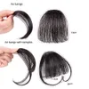 Clip In Human Hair Bangs Panna Slitstarka Andningsbara Fringe Osynliga Bangs Hair Pieces