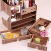 Bathroom Storage & Organization Cosmetic Lipsticks Organizer Makeup Large Holder Jewelry Organizers Box Case 3 Wooden Layers