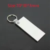 Sublimering DIY Keychain Party Square Blank Key Ring Heat Transfer Wood Keys Pendant Wedding Presents to Guest3524084