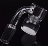 Respingo Guarda Quartz Banger Quartz prego 4 mm de espessura com giro Cap Carb e Terp Pérolas 10 milímetros 14 milímetros 18 milímetros para Dab bong Rig vidro