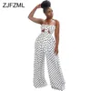 Black White Polka Dot 2 Piece Sweat Suits Women Clothes Bow Tie Off Shoulder Crop Top And Wide Leg Pants Two Pcs Set Tracksuit Y19062601