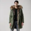 green fox fur coat