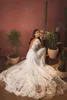 Vintage Bohemian Backless Wedding Dresses 2020 Short Sleeve Lace Appliqued Boho Chiffon Bridal Bowns A Line Wedding Dress Robe de 190V