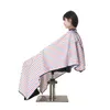 Cape de barbier à rayures rouges et bleues, cape de coupe élégante pour Salon de coiffure, tissu imperméable, antistatique, antiadhésif, Soft4553430