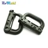 10st/Lot Molle Tactical Rackpack EDC Shackle Carabiner Snap D-Ring Clip Keyring Locking spänne