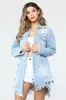 Damskie Kurtki Nowy Z Długim Rękawem Casual Jean Kurtka Odzieżowa Styl Moda Chłopak Styl Kobiety Slim Denim Coat1