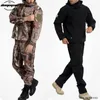 Army Camouflage Coat Tactical Jacket Clothing Outwear Soft Shell Waterproof Windproof Jacket Set