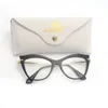 Wholesale-Glasses Frames Brand Design Vintage Cat sunglasses Frame Women sexy Clear Black Leopard with box FML