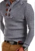 Camisola de lã Zip Suéter homens pulôver manga comprida meia zíper camisola jumper knitwear inverno cashmere para homens Outerwears legal