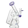 Vidrio de agua único bong Sidecar Heady Oil Dab Rigs Reciclador Perc 14 mm Junta hembra con tazón