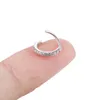 1PC Round Zircon Bendable Gem Ring Bendable Seamless Nose Ring Steel Crystal Ear Tragus Helix Cartilage Earring Piercing Jewelry