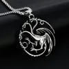 Factory Direct Titanium Jogo Direito Steel Dragon Pendant Colar Punk Aço Retro inoxidável Fundição Três dirigiram o dragão Pingente