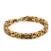 KB106710Z Aço inoxidável Caixa quadrada de link Byzantine Chain Bracelet Boleting Balia de Boletura Bizantina Mulheres Jóias de Bagle