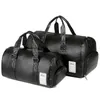PU-Leder Reisetaschen Herren-Fitness-Beutel-Kleidung-Speicher-Handtasche Wasserdichte Sport-Yoga-Gymnastik-Beutel-Frauen Gepäck Duffle Bag Schuh
