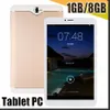 168 3G 7 tum PHABET Telefonsamtal Tablet PC 1024 * 600 PX CAPACTIVE SCREEN MTK8312 QUAD CORE CPU RAM 1GB ROM 8GB ROM Android 7.0 System GPS WIF