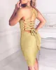 US femmes Sexy à bretelles paillettes paillettes pansement robe serrée dos nu soirée moulante courte Mini robe