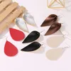 Boho PU Leder Teardrop Baumeln Aussage Ohrringe Für Mode Trendy Schmuck Frauen Wasser Tropfen 5 Farben!! Leuchter