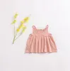 Bébé Vêtements Filles Jarretelles À Volants Robe Princesse Robes Enfant En Bas Âge D'été Solide Casual Doux Coton Robe D'été Enfants Fête Robe De Vacances YP276