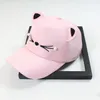 Fashion-Women Cat Baseball Cap Outdoor Mesh Kepsar med söta katt öron Brim snapback hatt katt kepsar