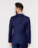 Мода темно-синий жених смокинги шаль лацкан жениха свадебный костюм 3 шт. Популярный мужской деловой пиджак пиджак (куртка + брюки + галстук + жилет) 2666