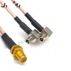 2 x TS9 Erkek Tak Splitter Kombine Pigtail Kablo RG316 için 20-50pcs 15cm 20cm Y Tipi SMA Kadın Freeshipping