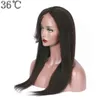 PAFF Yaki Straight Lace Front Human Hair Wigs With Side Bangs Brazilian Remy Hair Wigs With Baby Hair Natural Hairline