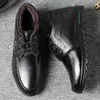 Кружевные туфли формальные кожаные мужские туфли для обуви Oxfords Fashion Retro Элегантная рабочая обувь мех плюш мужские платье %555758736192