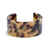 Fashion-acetatplatta Leopard Ring Öppnande Acrylic Amber Smycken Harst Hand Ornament