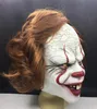 Supplies halloween clown mask scary joker mask stephen kings it mask it pennywise cosplay costume terror wig masks headwear prop