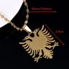 Albania Eagle Pendant Necklaces Gold Color Stainless Steel Ethnic Trendy Jewelry Gifts316j