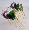 Hele Leuke Kat Oren Hoofdbanden Party Haaraccessoires Vrouwen Gouden Glitter Glequin Hoofdband Headdress3790693