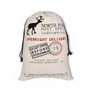 34 Options Christmas Gift Bags 100% Organic Cotton Canvas 50*70 cm Standard Size Cheap Santa Sacks Reindeers Santa Claus